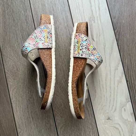 White and multi coloured birkenstock arizona - Picture 3 of 5
